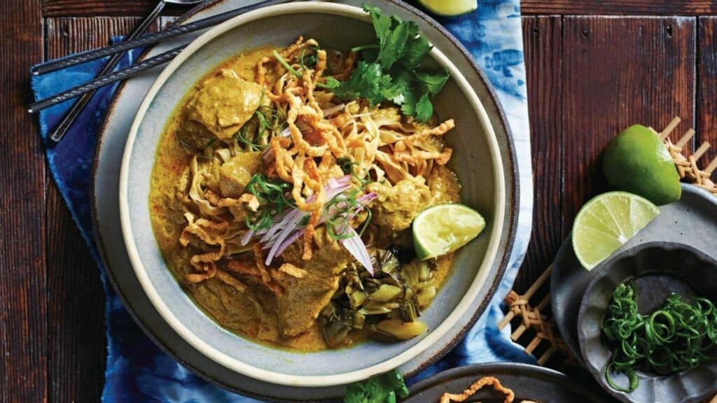 image of plate with Khao Soi in Thailand