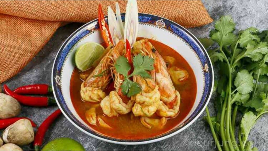 image of a bowl with Tom Yum goong from Thailand